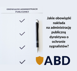 Jakie obowiązki nakłada na administrację publiczną dyrektywa o ochronie sygnalistów?